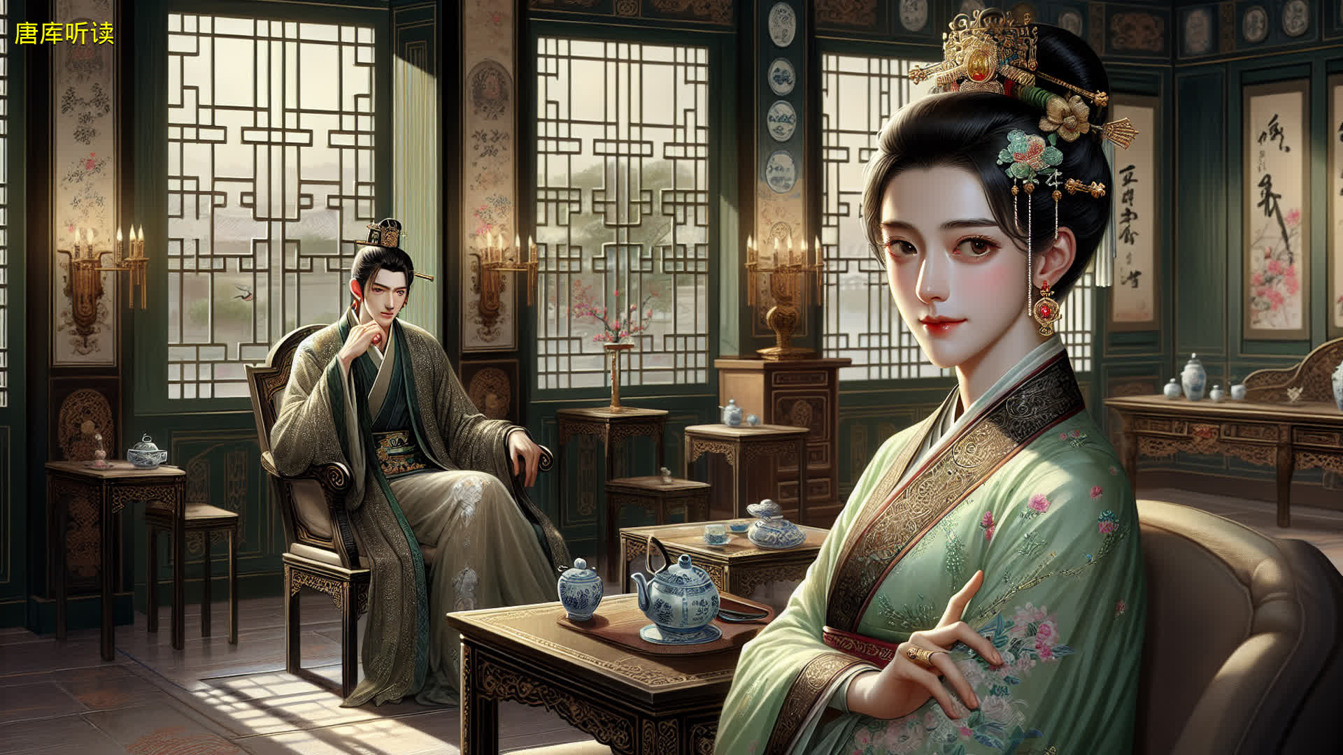 第二十二回　听曲文宝玉悟禅机　制灯迷贾政悲谶语.jpg