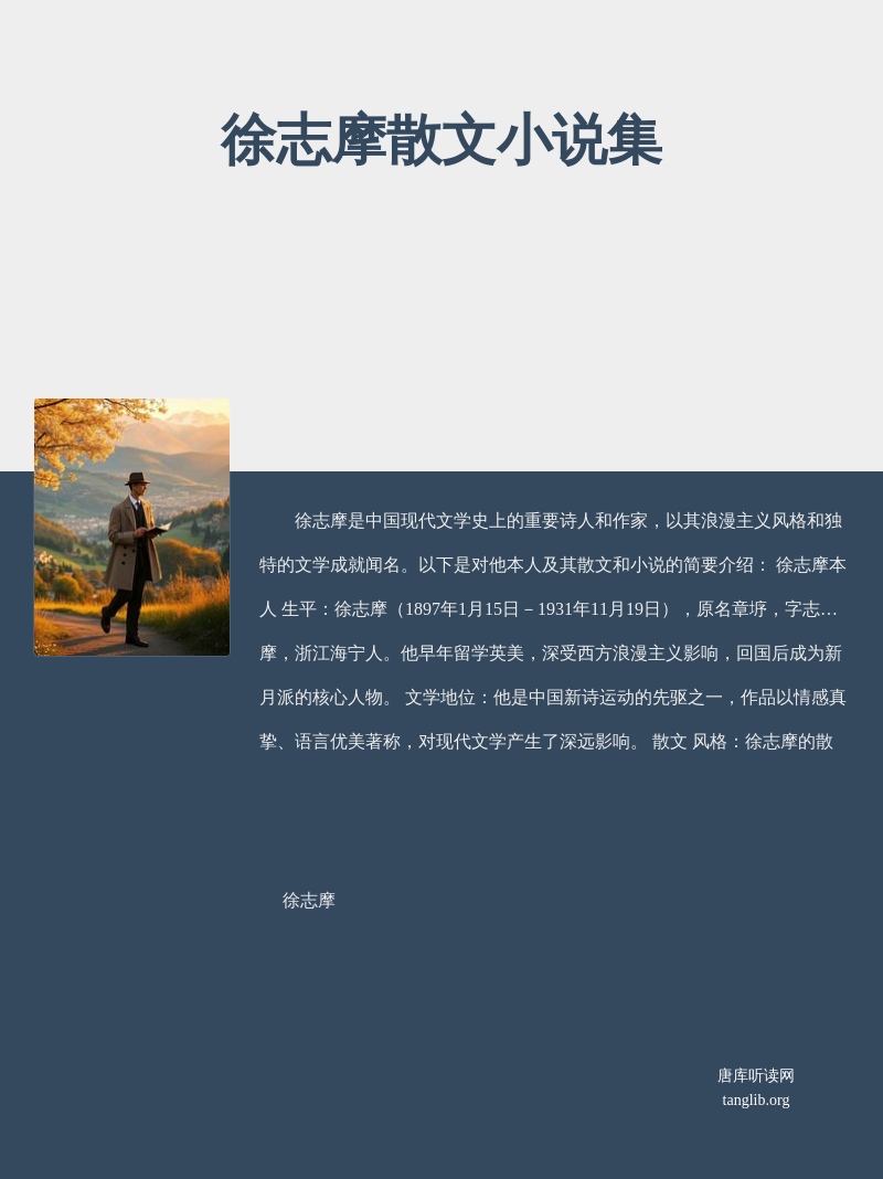 徐志摩散文小说集